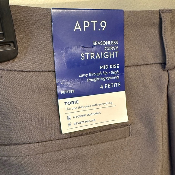 APT 9 Mid-Rise Curvy Straight Dress Pants Torie Style (Petite) - Picture 3 of 4